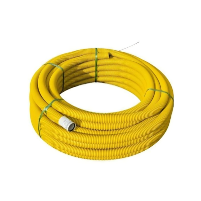 DOUBLE WALL CABLE PIPE 50X42 RING STIFFNESS 450N 50M YELLOW