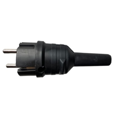 Plug rubber 1pole. black